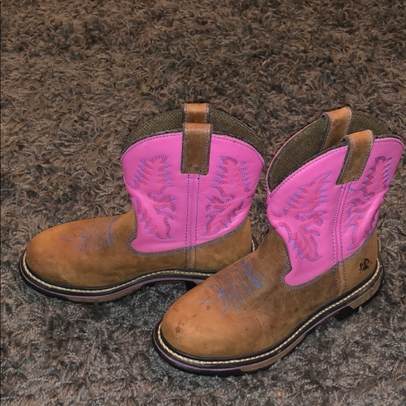 Rocky Shoes - Women’s rocky pink and brown leather boots Rocky Shoes - Women’s rocky pink and brown leather boots